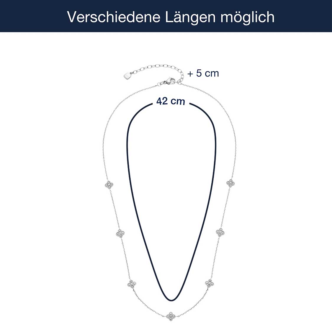 Massangaben zu Halskette LISETTE 42 cm CIAO