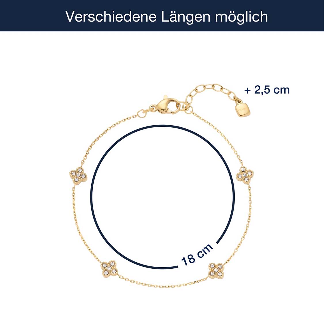 Massangaben zum Armband LISETTE gold CIAO