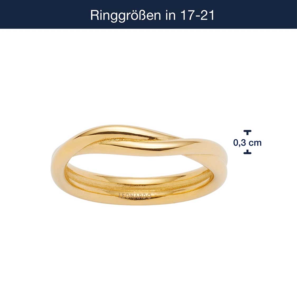 Massangaben zu Ring TWISTER 19 gold CIAO