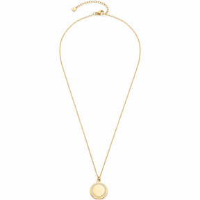 Halskette FERRARA mit rundem Medaillon-Anhänger in Goldfarbe