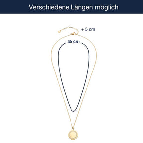 Massangaben zu Halskette FERRARA 45 cm gold mit Verlängerungskette