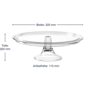 Massangaben zur Tortenplatte auf Fuß CIAO 32 cm