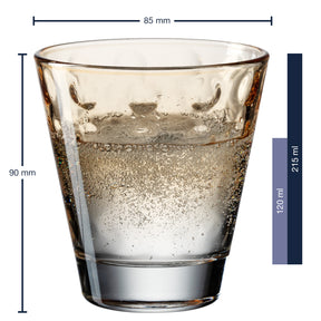 Massangaben zu Trinkglas OPTIC 215 ml apricot