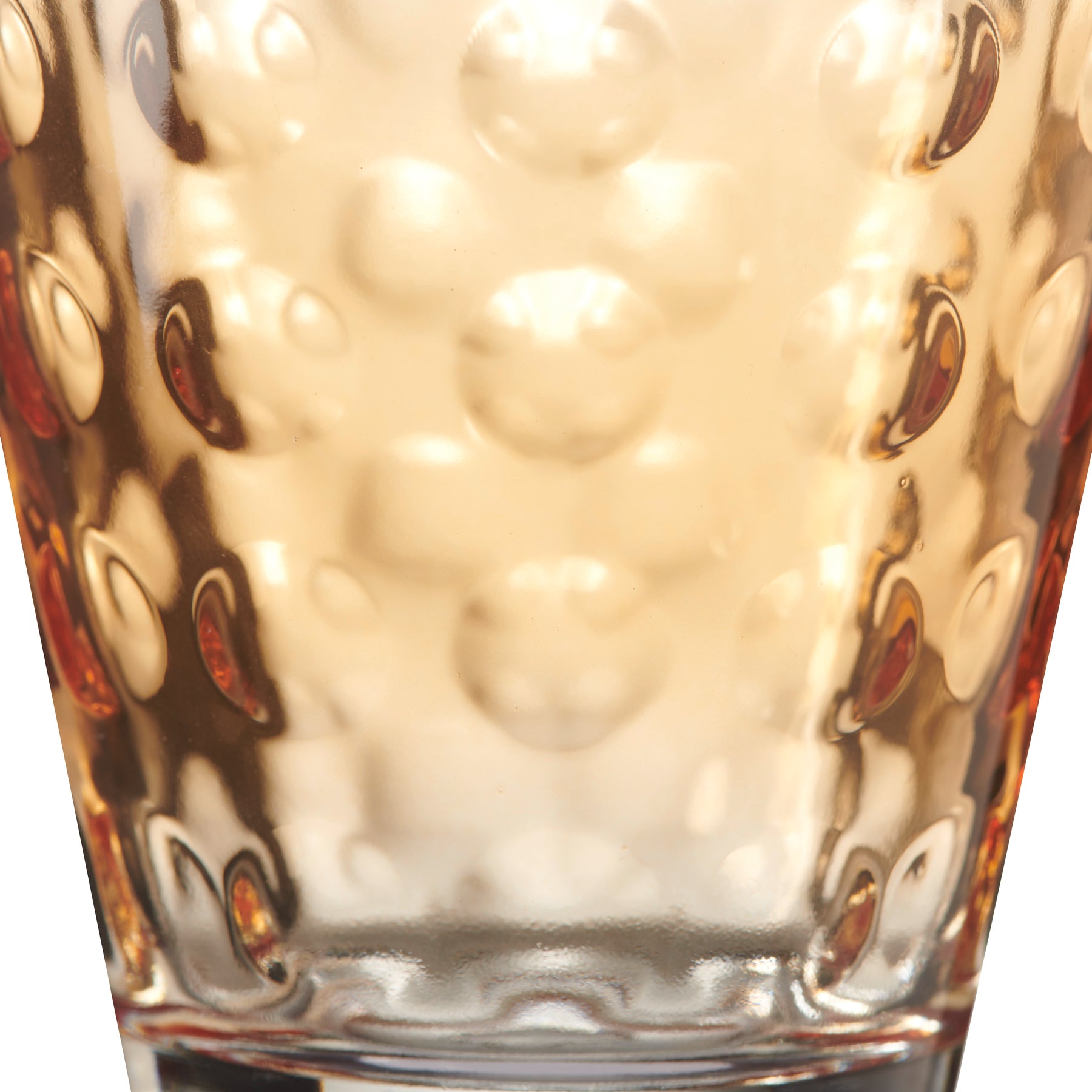 Trinkglas OPTIC 215 ml apricot mit strukturierter Oberflaeche, Nahaufnahme