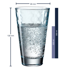 Massangaben zum Trinkglas OPTIC 300 ml hellblau
