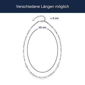Massangaben zu Halskette KLARA mit Längenvarianten