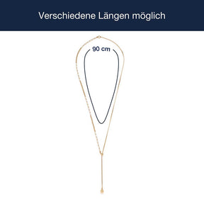 Massangaben zu Halskette YVONNE 90 cm gold