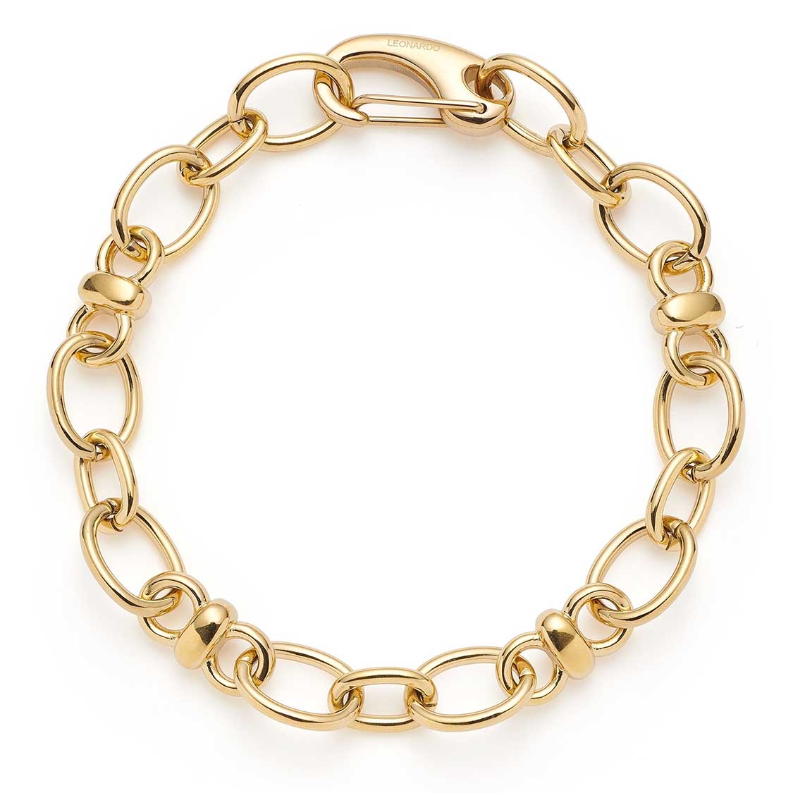 Armband VIRGINIA gold mit ovalen Kettengliedern und Verschluss