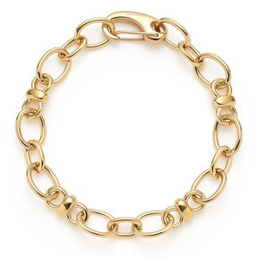 Armband VIRGINIA gold mit ovalen Kettengliedern und Verschluss