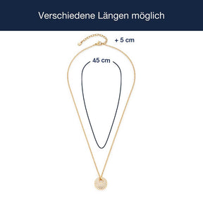 Massangaben zu Halskette SUE AMOUR 45 cm gold