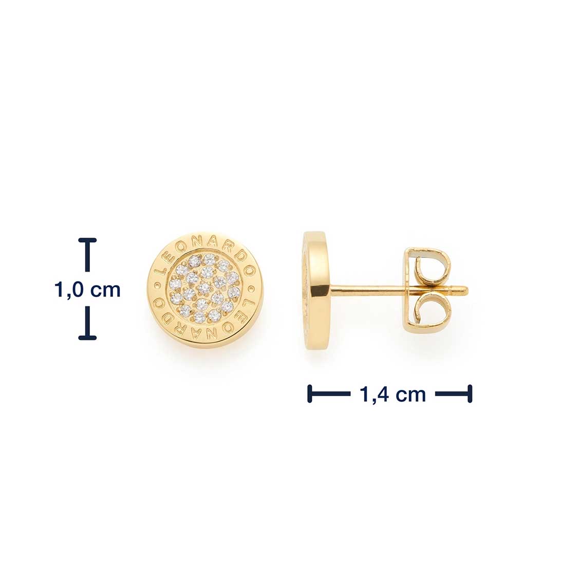 Massangaben zu Ohrstecker MATRIX Lusso gold