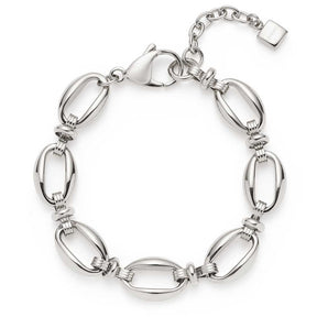 Armband ANDREA silber mit ovalen Gliedern und Karabinerverschluss