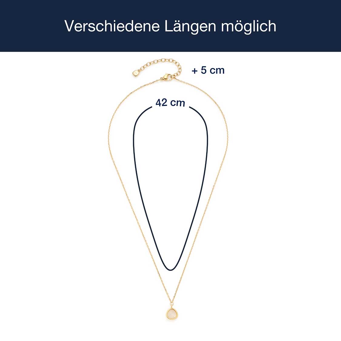Massangaben zu Halskette INDRA 42 cm gold CIAO