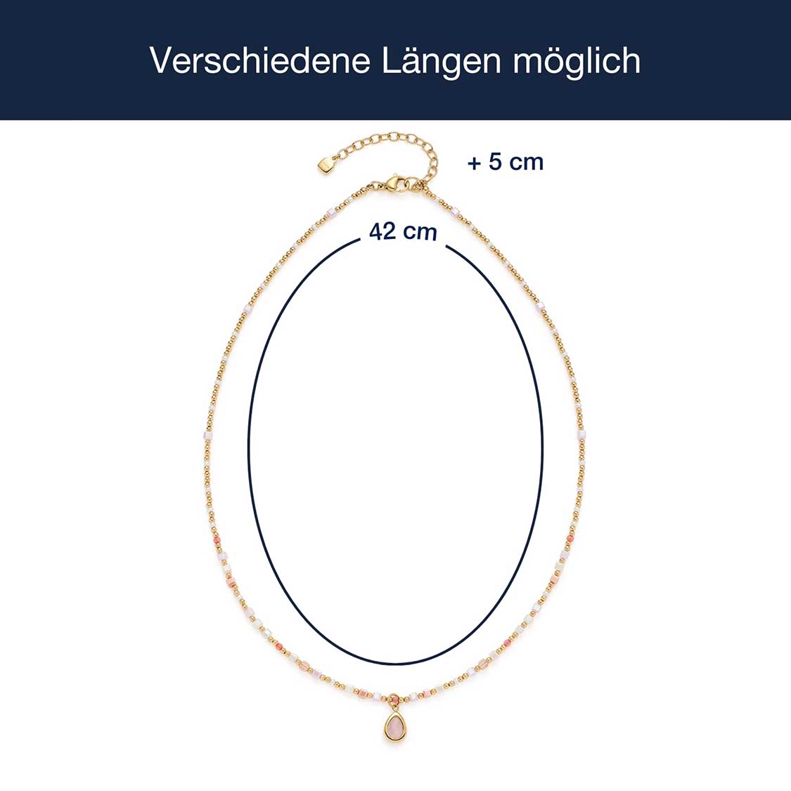 Massangaben zu Halskette SHARI 42 cm gold CIAO