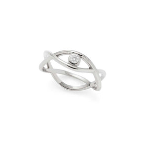 Ring TAVARI 17 CIAO in Silber mit Zirkonia, Draufsicht