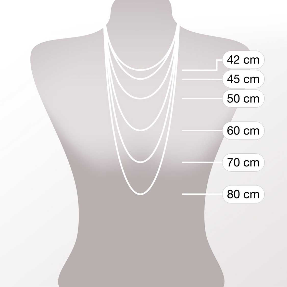 Massangaben zu Halskette YVETTE 60 cm Clip & Mix