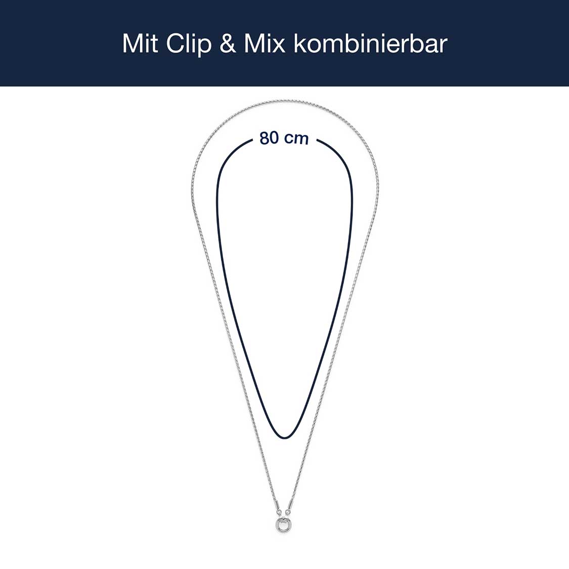 Massangaben zu Halskette SONJA 80 cm Clip & Mix