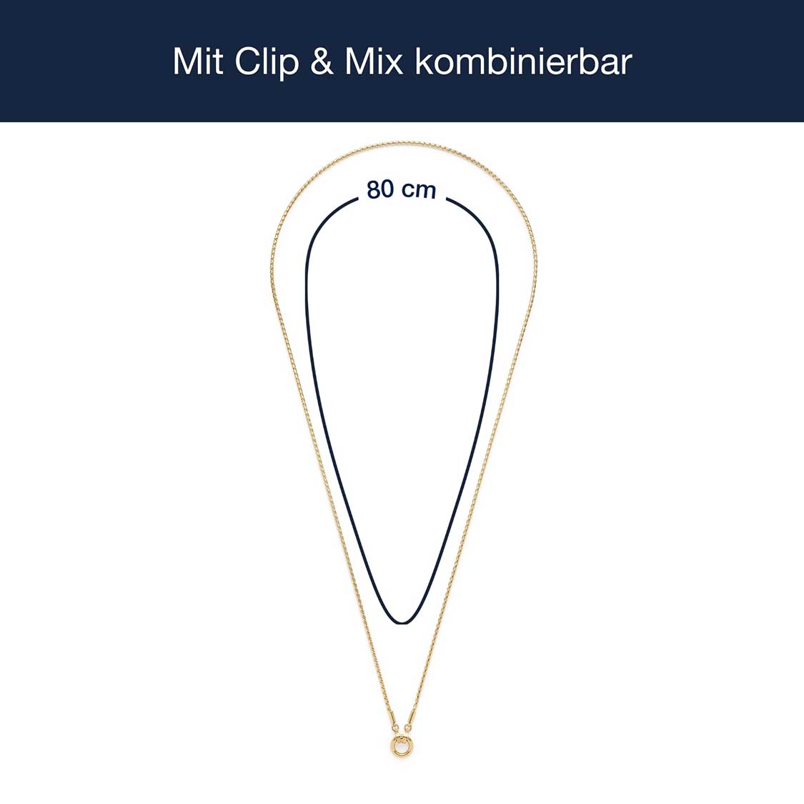Massangaben zu Halskette SONJA gold Clip & Mix