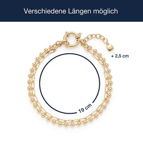 Massangaben zu Armband LIZZY gold Clip & Mix