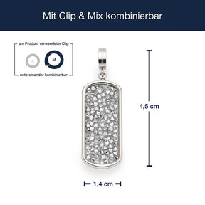 Anhänger EDITH Clip & Mix mit Massangaben, Clip-Aufsätze und Gliederansicht