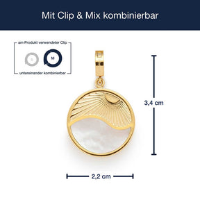 Massangaben zu Anhänger SOLARIS gold Clip & Mix