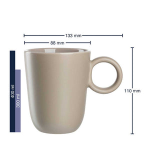 Massangaben zu Keramiktasse ROMA 400 ml beige