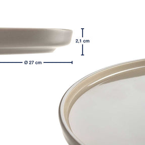 Messangaben zu Geschirrset ROMA beige 12-teilig