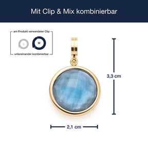 Massangaben zu Anhänger MINKA gold Clip & Mix
