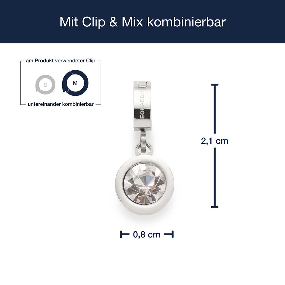 Massangaben zu Anhänger LACY Clip & Mix mit Clip-Varianten