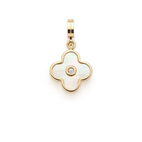 Anhänger BLUNA gold Clip Mix Kleeblatt Perlmutt Diamant