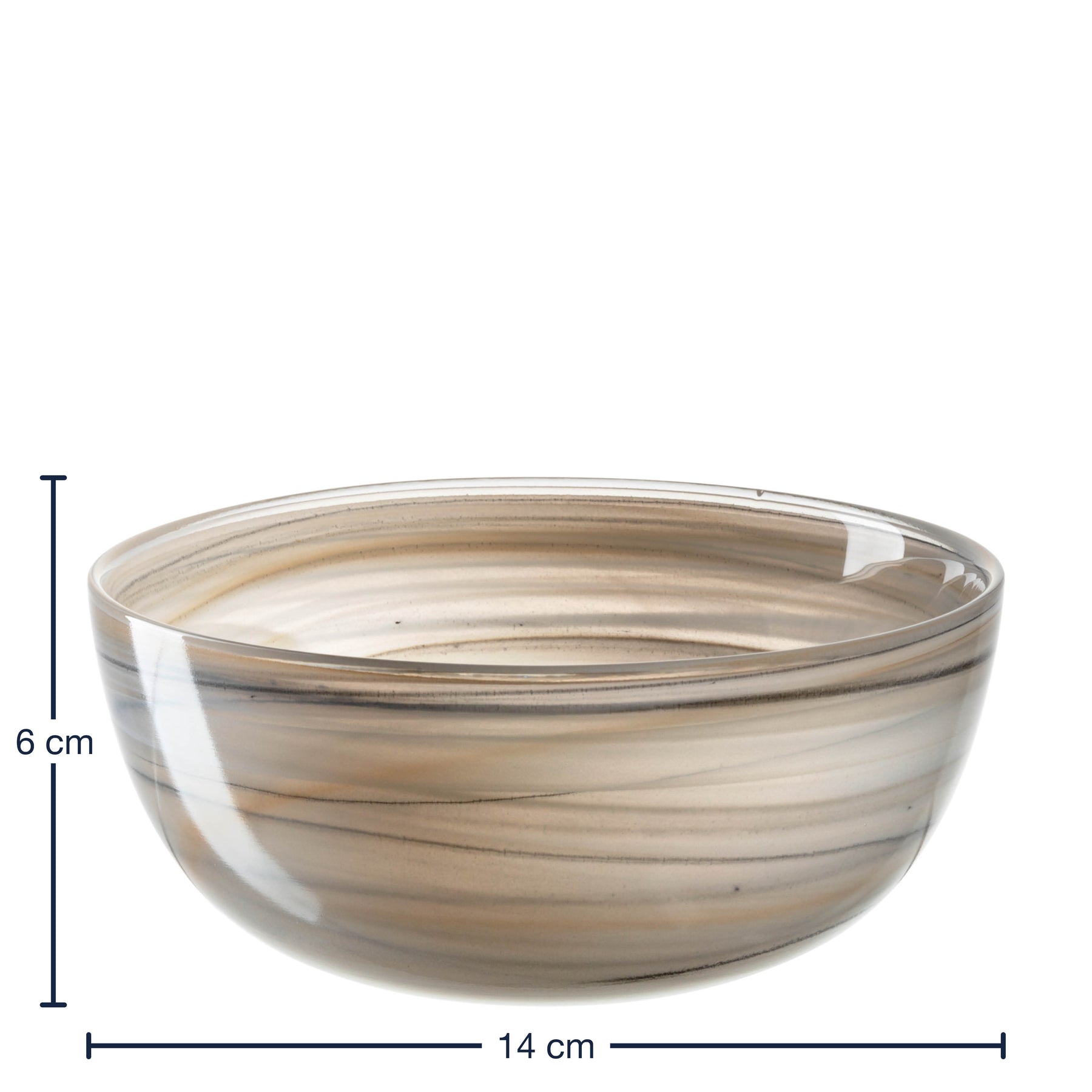 Massangaben zu Schale ALABASTRO 14 cm beige/schwarz