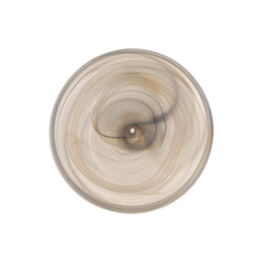 Teller ALABASTRO beige mit geschwungenem schwarzem Muster von oben
