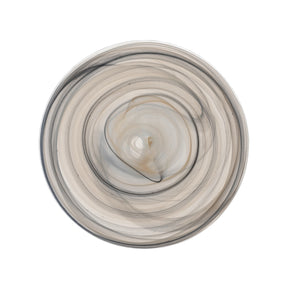 Teller ALABASTRO von oben, beige mit schwarzen Marmor-Wirbeln