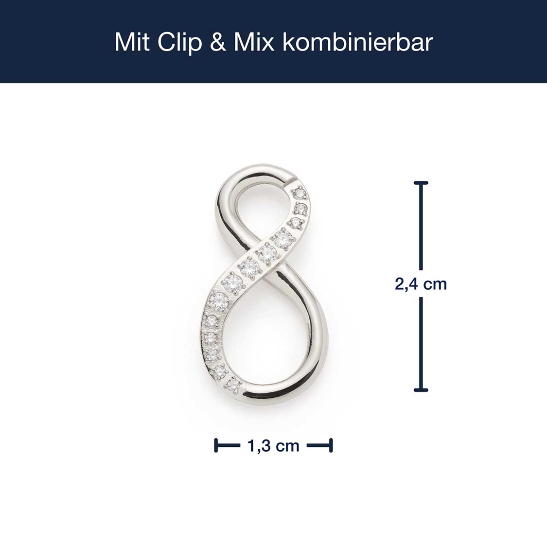 Massangaben zu Edelstahlring SENTA Clip & Mix