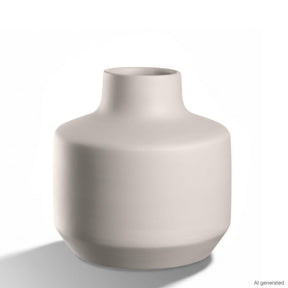 Keramikvase MILANO 22 cm creme auf weißem Hintergrund