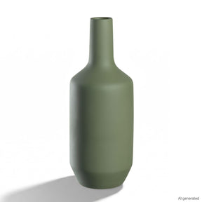 Keramikvase MILANO 40 cm in Grün vor weißem Hintergrund