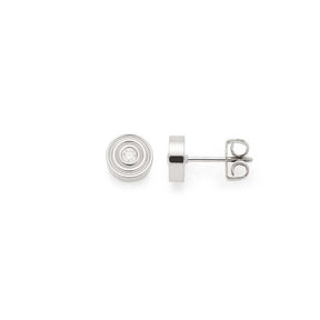 Ohrstecker ISABELLE in Silber, Draufsicht und Seitenansicht