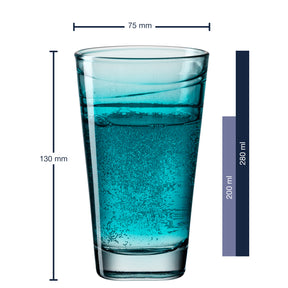 Massangaben zu Trinkglas VARIO STRUTTURA 280 ml türkis