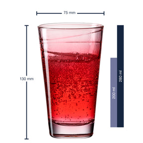Massangaben zu Trinkglas VARIO STRUTTURA 280 ml rot