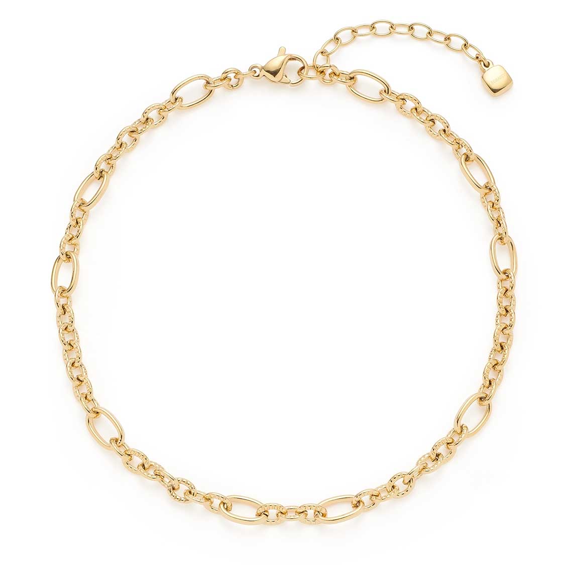Fußkette SOLVANI gold CIAO mit Gliederkette auf weißem Hintergrund