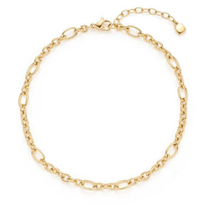 Fußkette SOLVANI gold CIAO mit Gliederkette auf weißem Hintergrund