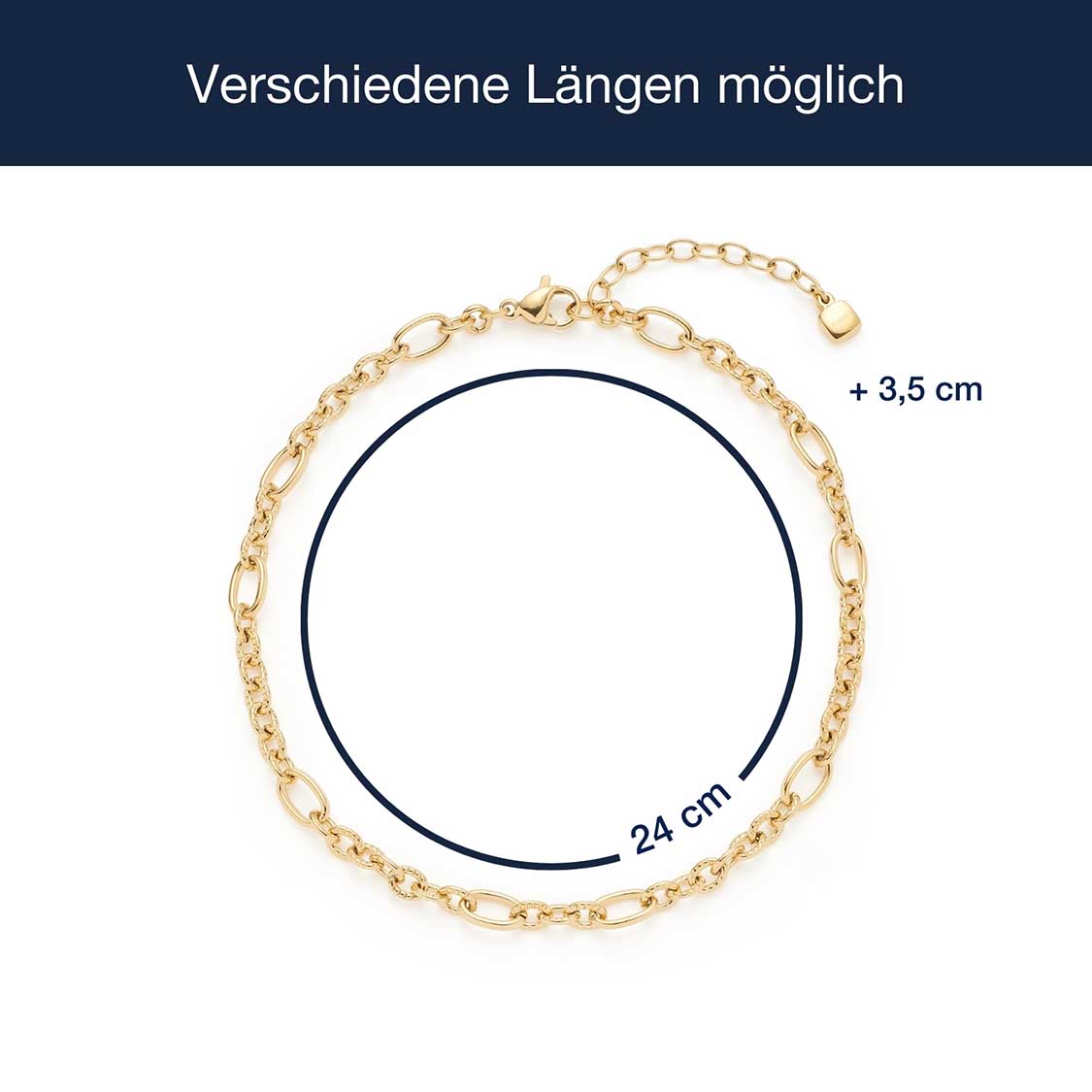 Massangaben zu Fußkette SOLVANI gold CIAO