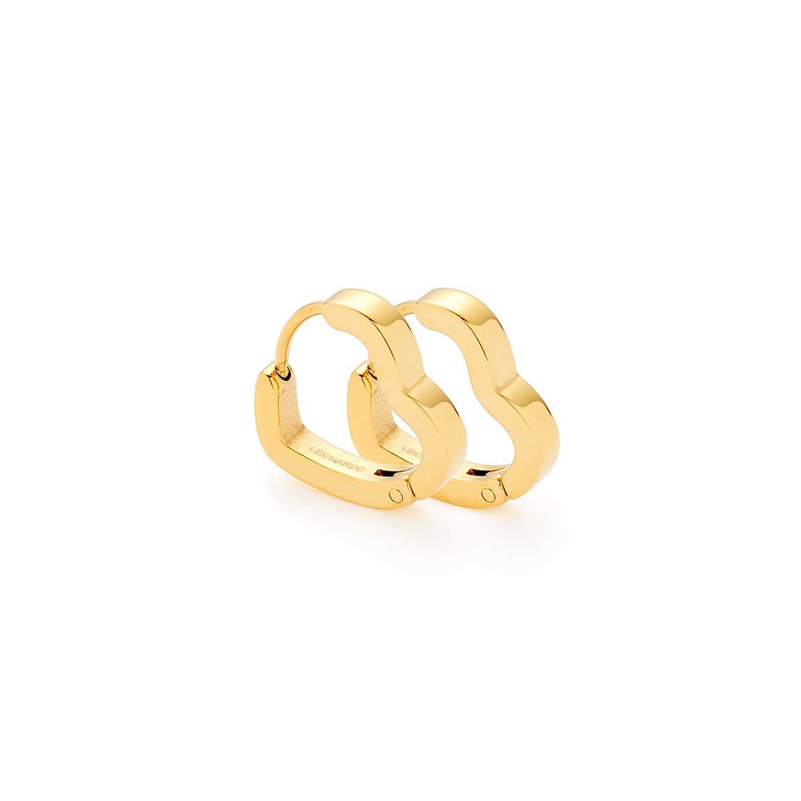 Creole LUVELLA gold CIAO, Paar goldene Creolen mit glänzender Oberflaeche