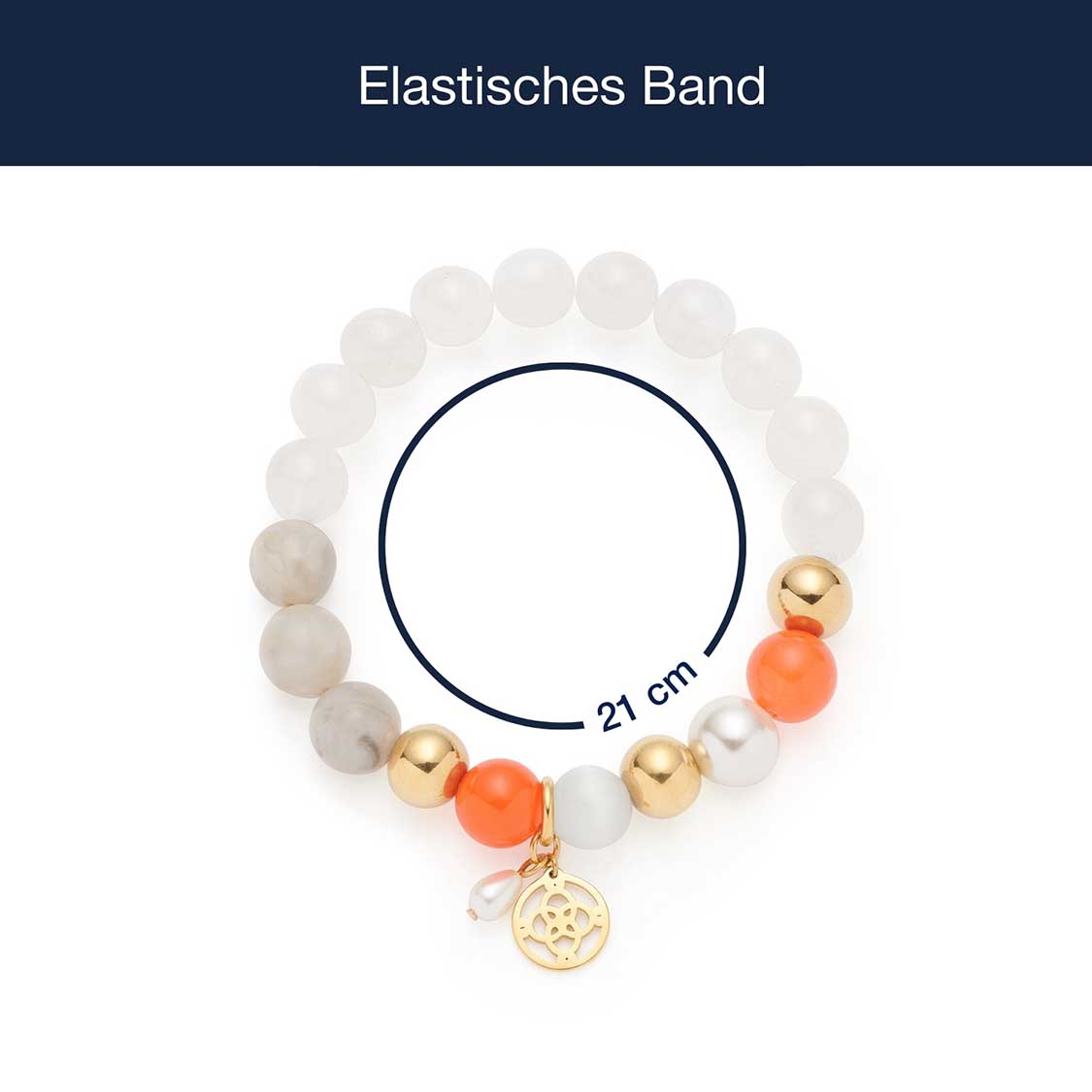 Massangaben zu Armband SOLERA gold weiß