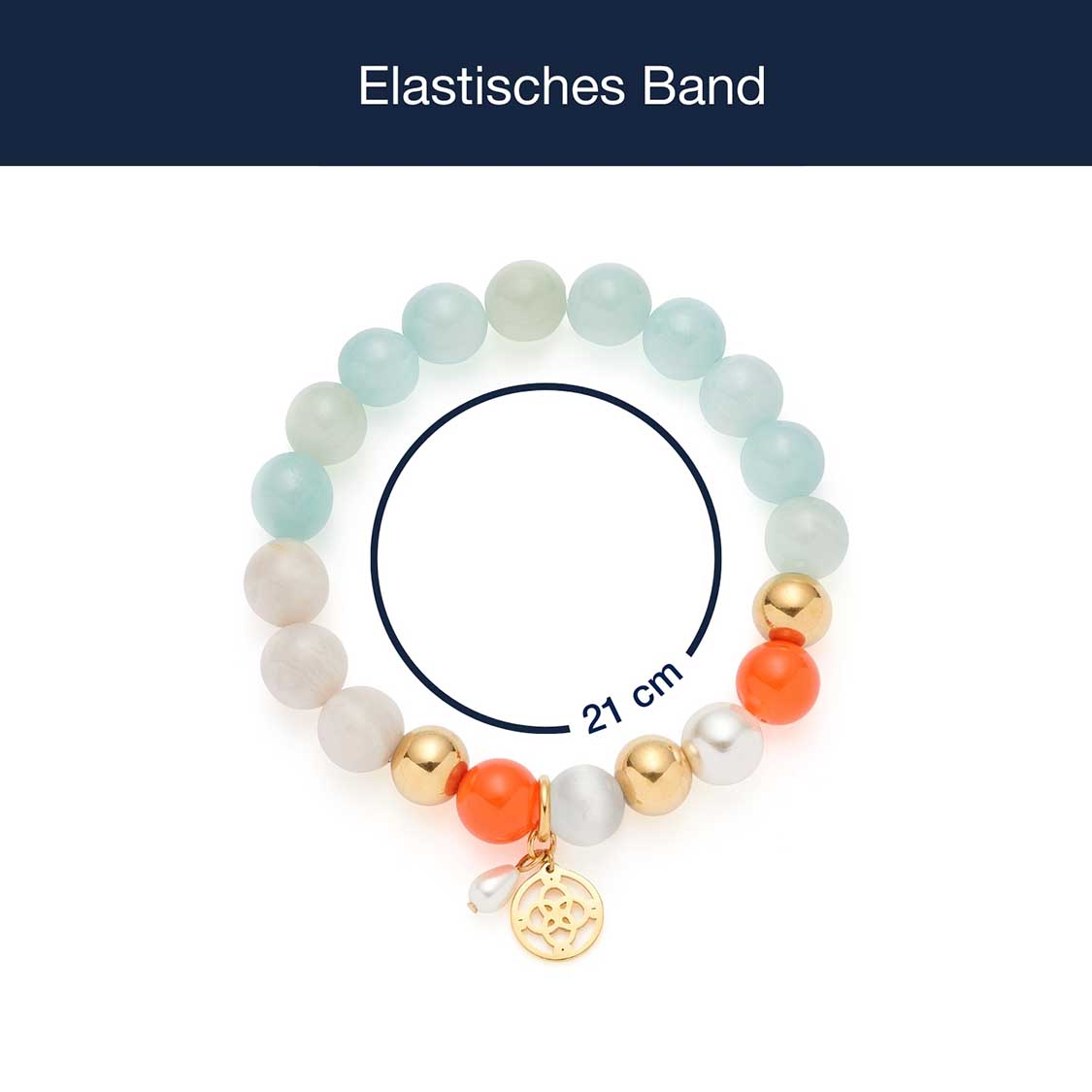 Massangaben zu Armband SOLERA gold blau