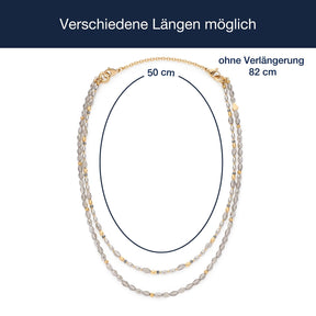 Massangaben zu Halskette AGNETA, zwei Längen möglich