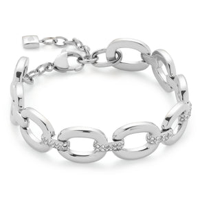 Armband BELLE in Silber mit Gliedern und Zirkonia-Steinen