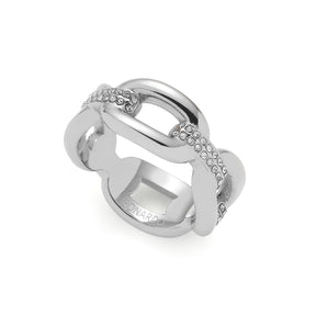 Ring BELLE 19 silber mit Zirkonia Steinen, Draufsicht