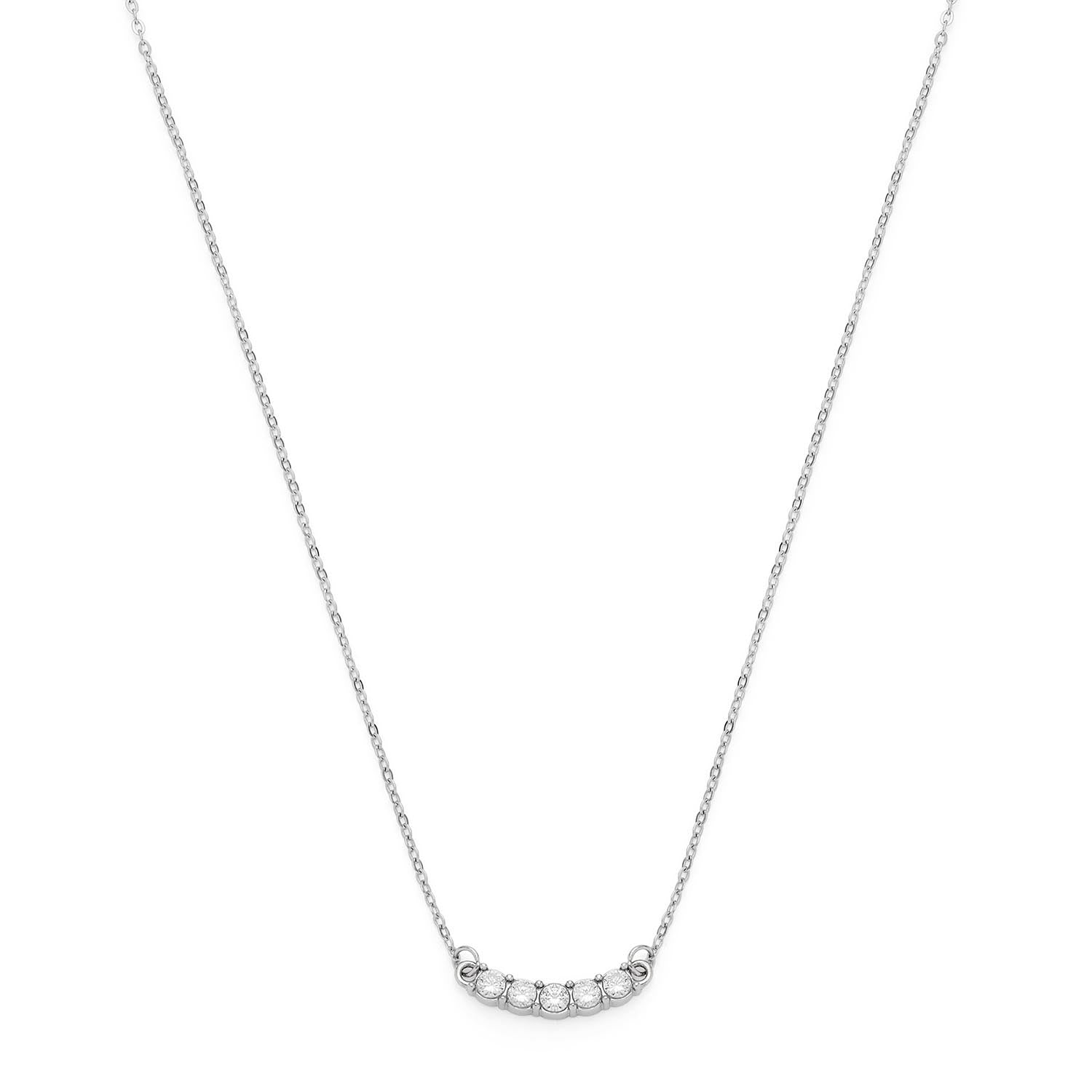 Halskette TINI 42 cm CIAO in Silber mit glänzenden Steinchen