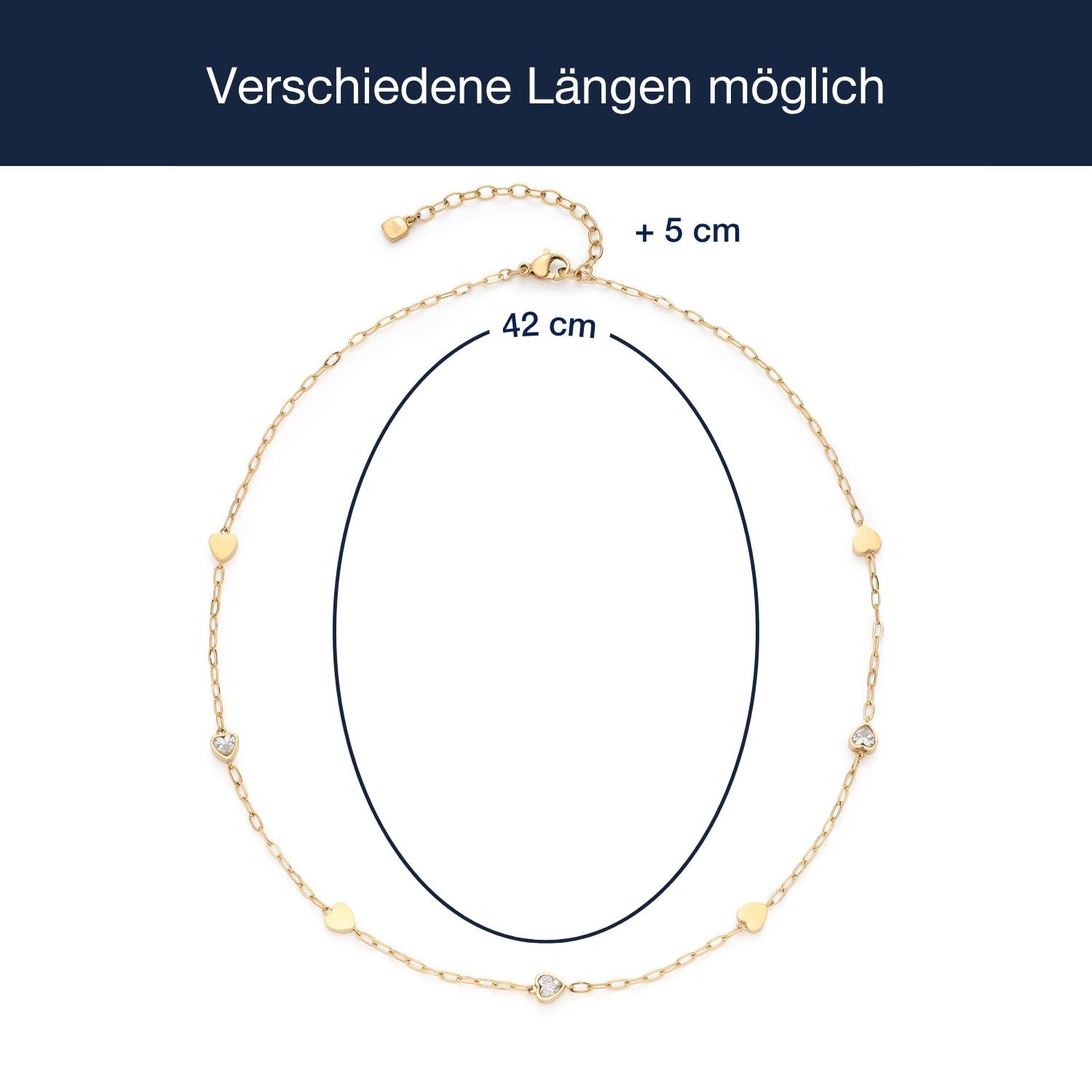 Massangaben zu Halskette CHRISTIE gold 42 cm CIAO